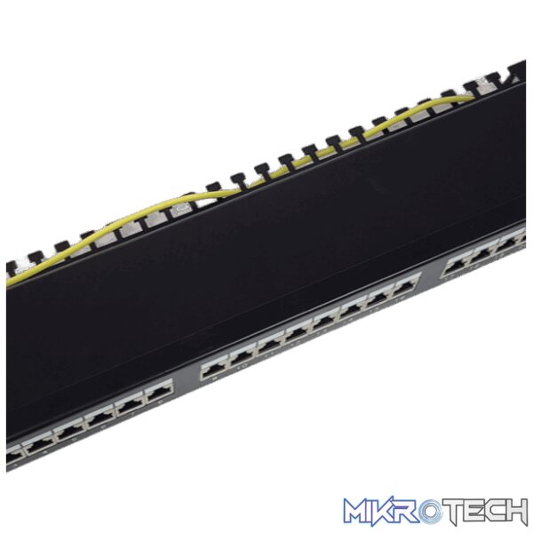 24 Port CAT6A STP Patch Panel With Bar - Networking - Image 2